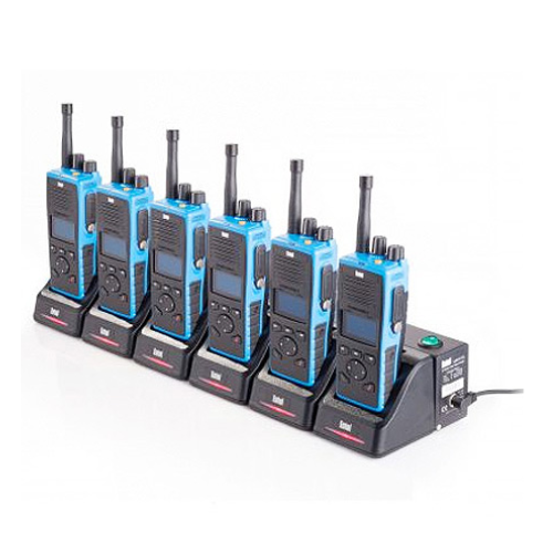 Collection of Entel CSBHT six pod intelligent rapid mains charger in a gallery layout